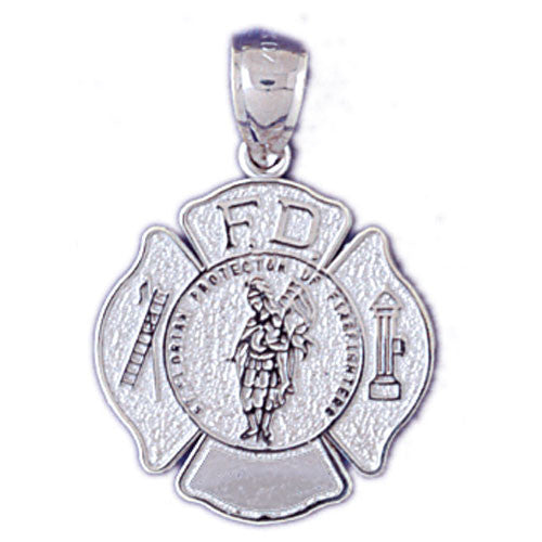 14K WHITE GOLD MILITARY CHARM #11156