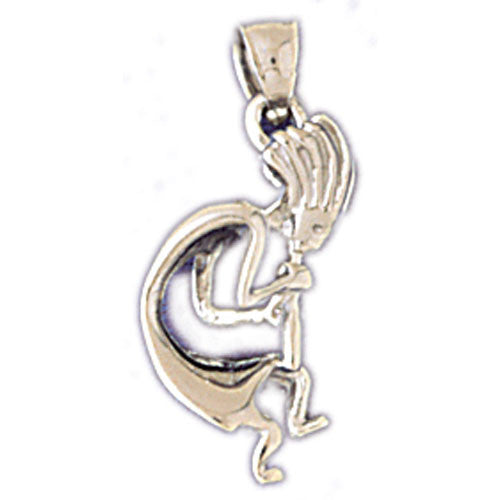 14K WHITE GOLD MUSICIAN CHARM #11223