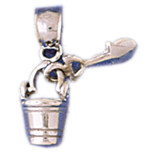 14K WHITE GOLD NAUTICAL CHARM - BEACH THING #11033