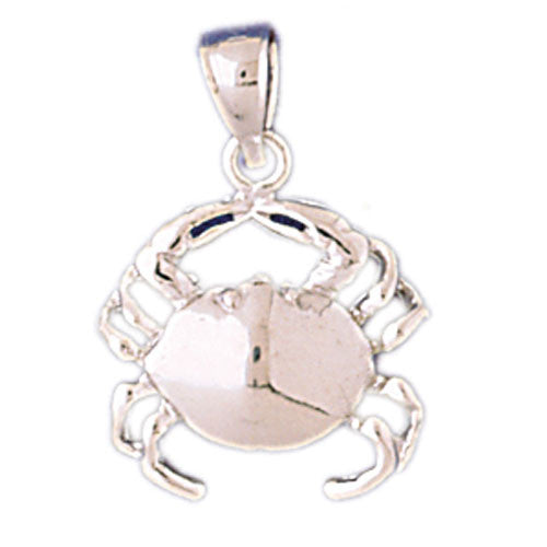 14K WHITE GOLD NAUTICAL CHARM - CRAB #11052