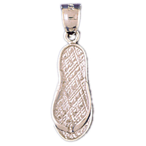 14K WHITE GOLD NAUTICAL CHARM - FLIP FLOP #11056