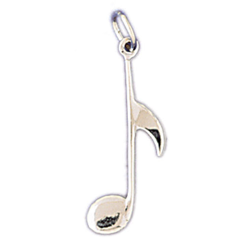 14K WHITE GOLD NOTE CHARM #11222