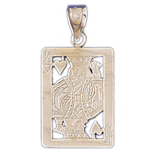14K WHITE GOLD PLAYING CARD CHARM #11219