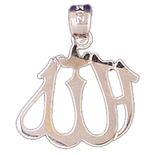 14K WHITE GOLD RELIGIOUS CHARM - ALLAH #11471