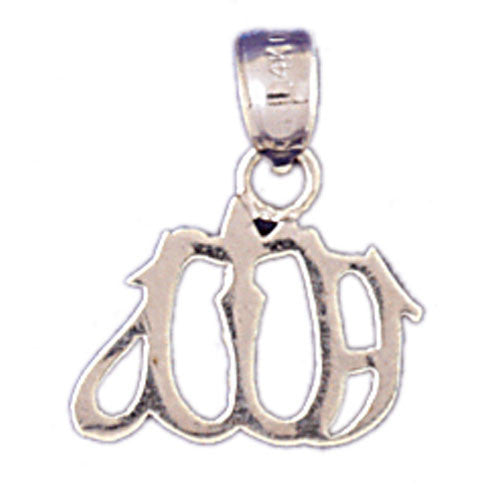 14K WHITE GOLD RELIGIOUS CHARM - ALLAH #11474