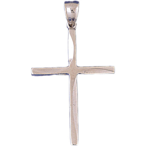 14K WHITE GOLD RELIGIOUS CHARM - CROSS #11369