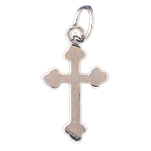 14K WHITE GOLD RELIGIOUS CHARM - SMALL CROSS #11403