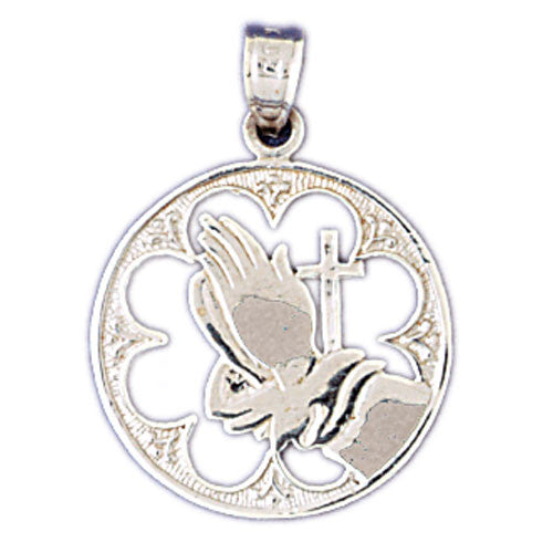 14K WHITE GOLD RELIGIOUS CHARM #11427