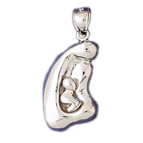 14K WHITE GOLD RELIGIOUS CHARM #11439