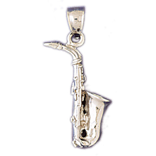 14K WHITE GOLD SAXOPHONE CHARM #11240