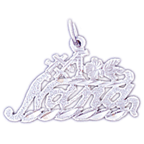 14K WHITE GOLD SAYING CHARM - #1 NANA #11549