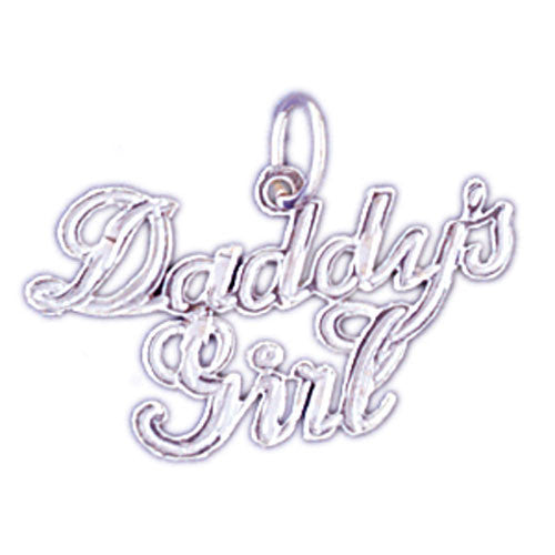 14K WHITE GOLD SAYING CHARM - DADDY'S GIRL #11550