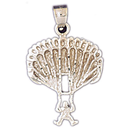 14K WHITE GOLD SKYDIVING CHARM #11241