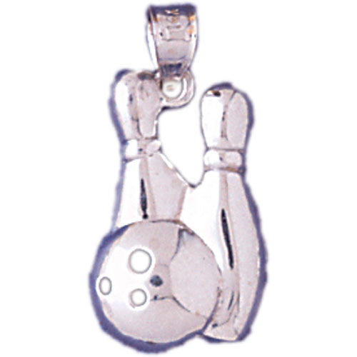 14K WHITE GOLD SPORT CHARM - BOWLING #11265