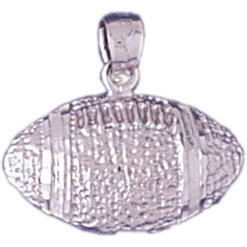 14K WHITE GOLD SPORT CHARM - FOOTBALL #11250