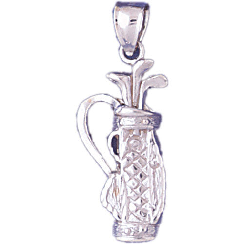 14K WHITE GOLD SPORT CHARM - GOLF #11261