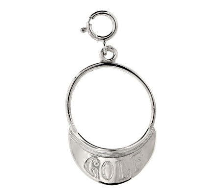 14K WHITE GOLD SPORT CHARM - GOLF #11263