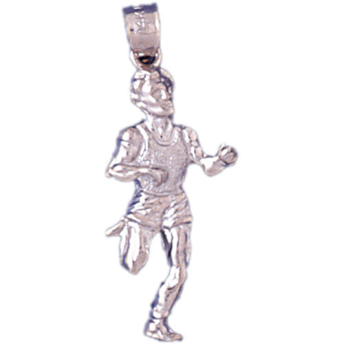 14K WHITE GOLD SPORT CHARM - RUNNING #11275