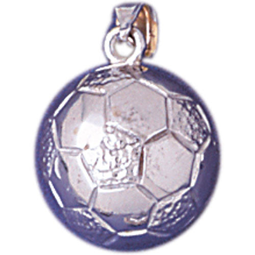 14K WHITE GOLD SPORT CHARM - SOCCER #11247