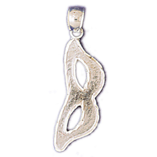 14K WHITE GOLD THEATRICAL DRAMA MASK  CHARM #11227