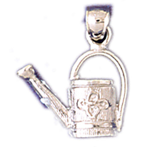 14K WHITE GOLD WATERING CAN CHARM #11194