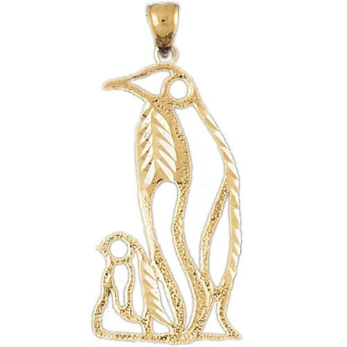 14K GOLD ANIMAL CHARM - PENGUIN, We Specialize in 14Kt Gold charms, 14k gold Pendants,14k gold necklaces,14k Gold Bracelets,14k Gold Earrings,14k Gold Rings.