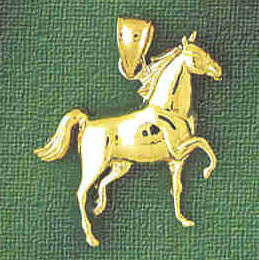 14K GOLD ANIMAL CHARM - HORSE #1749