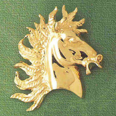 14K GOLD ANIMAL CHARM - HORSE #1753