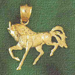 14K GOLD ANIMAL CHARM - HORSE #1795