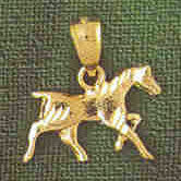 14K GOLD ANIMAL CHARM - HORSE #1818