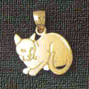 14K GOLD ANIMAL CHARM - CAT #1963