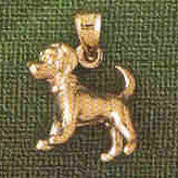 14K GOLD ANIMAL CHARM - DOG #2028