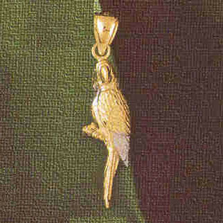 14K TWO TONE GOLD CHARM - PARROT #2295