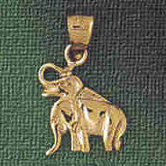 14K GOLD ANIMAL CHARM - ELEPHANT #2328