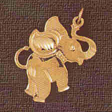 14K GOLD ANIMAL CHARM - ELEPHANT #2366