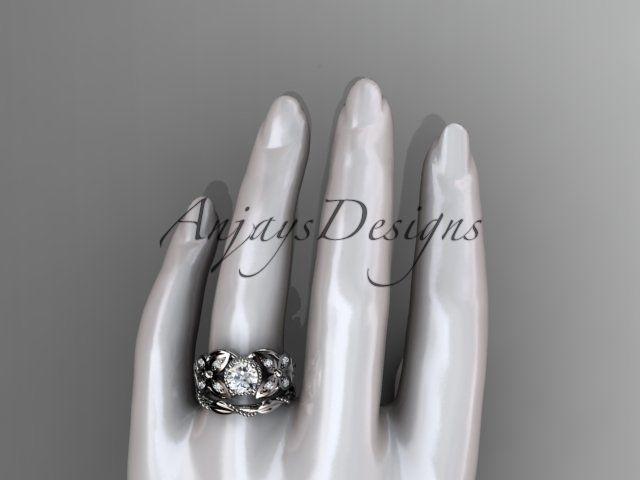 platinum diamond celtic wedding ring, butterfly engagement set CT7136S