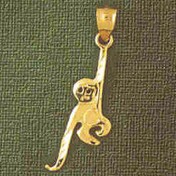 14K GOLD ANIMAL CHARM - MONKEY #2691