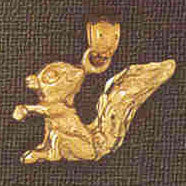 14K GOLD ANIMAL CHARM - SQUIRREL #2700