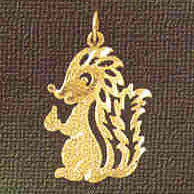 14K GOLD ANIMAL CHARM - SQUIRREL #2704