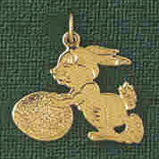 14K GOLD ANIMAL CHARM - RABBIT #2744