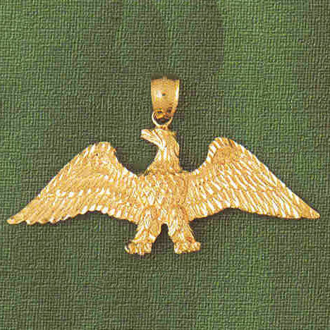 14K GOLD BIRD CHARM - EAGLE #2802