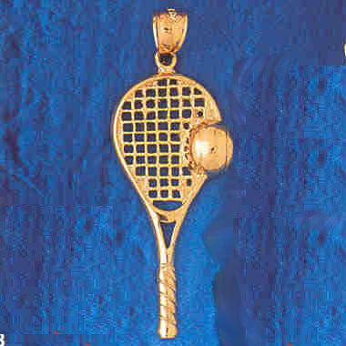 14K GOLD SPORT CHARM - TENNIS RACKET # 3294