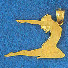 14K GOLD SPORT CHARM - GYMNASTICS #3540