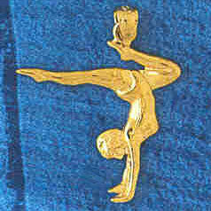 14K GOLD SPORT CHARM - GYMNASTICS #3545