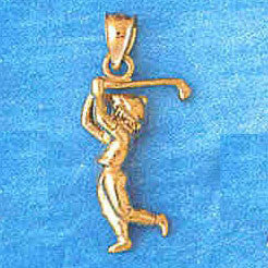 14K GOLD SPORT CHARM - GOLF #3693