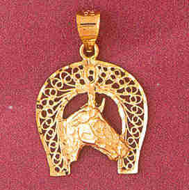 14K GOLD CHARM - HORSESHOE #3769