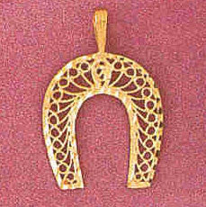 14K GOLD CHARM - HORSESHOE #3771