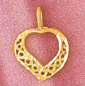 14K GOLD HEART CHARM #3797