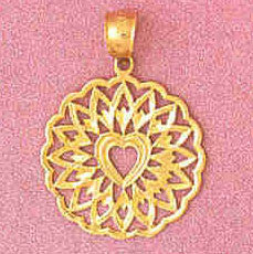 14K GOLD HEART CHARM #3811