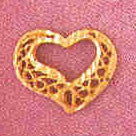 14K GOLD HEART CHARM #3945